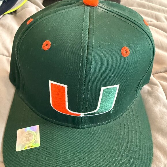 Miami Hurricanes Green Snapback Hat - Picture 1 of 1